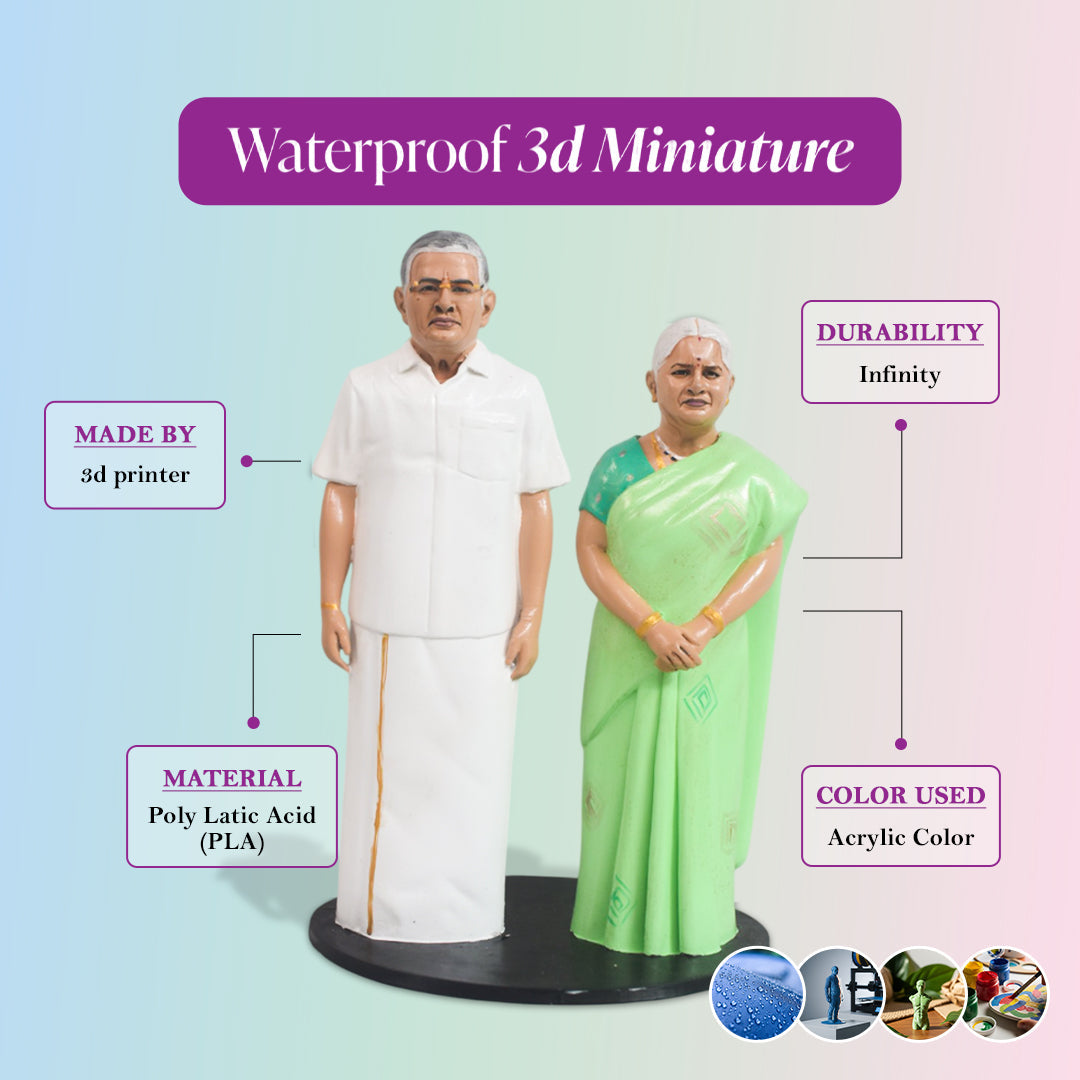 3D Miniature Couple Full Body