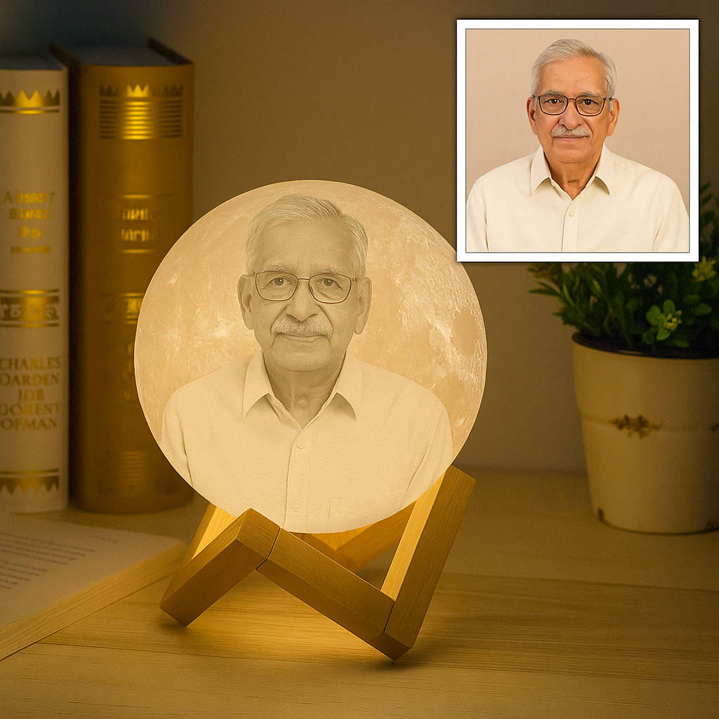 Grandfather moon lamp