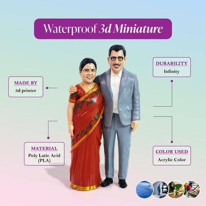 3D Miniature Couple Full Body