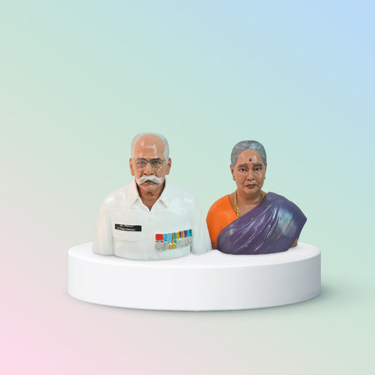 3D Miniature Couple  Half Body